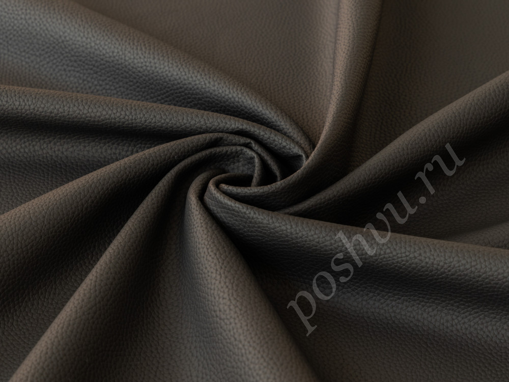 Мебельная ткань искусственная кожа DISCOVERY темно-коричневого цвета 480г/м2