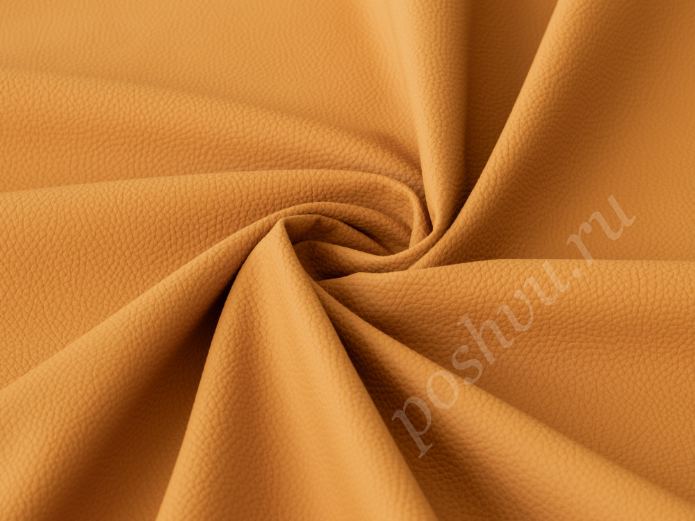 Мебельная ткань искусственная кожа DISCOVERY темно-желтого цвета 480г/м2