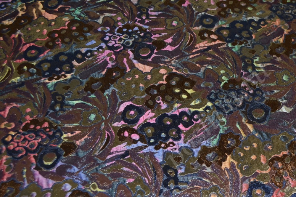 Ткань плательно-костюмный жаккард Цветочный сон