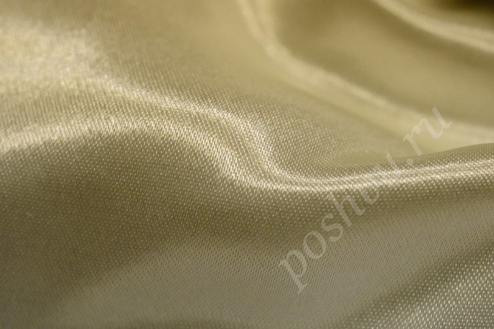 Ткань для штор портьерная светло-кремового оттенка с переливом