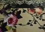 Шелковая ткань Antonio Marras бежевого цвета в розах