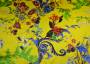 Шелковая ткань Gucci желтого оттенка с цветочным рисунком