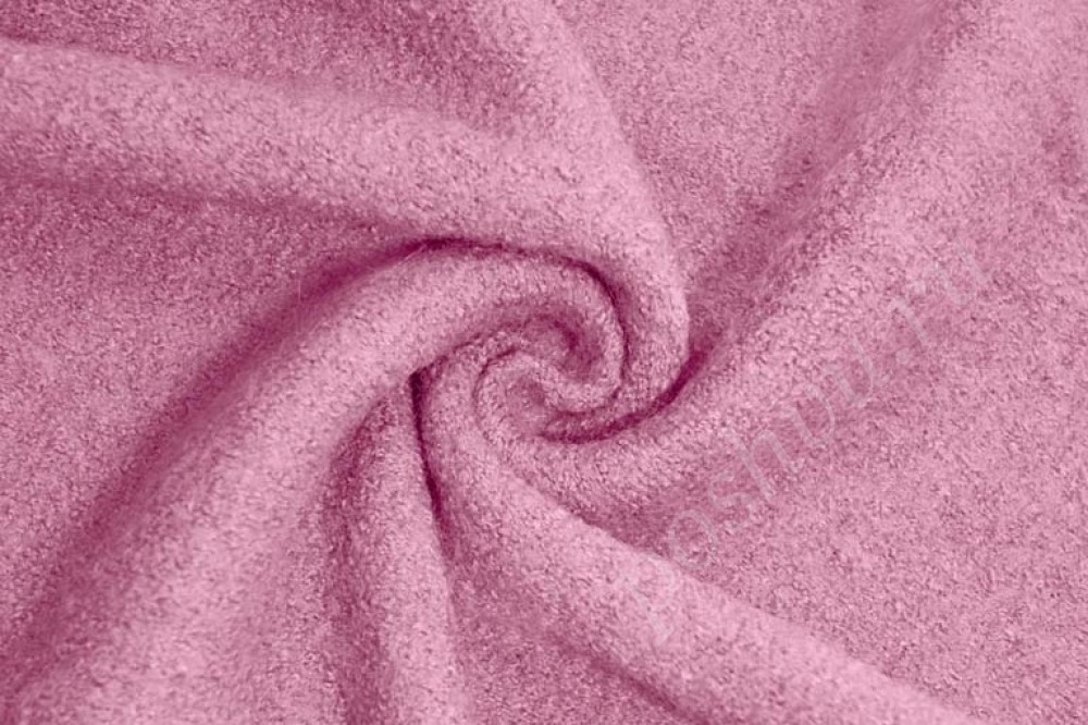 Ткань лоден пыльно-розового цвета