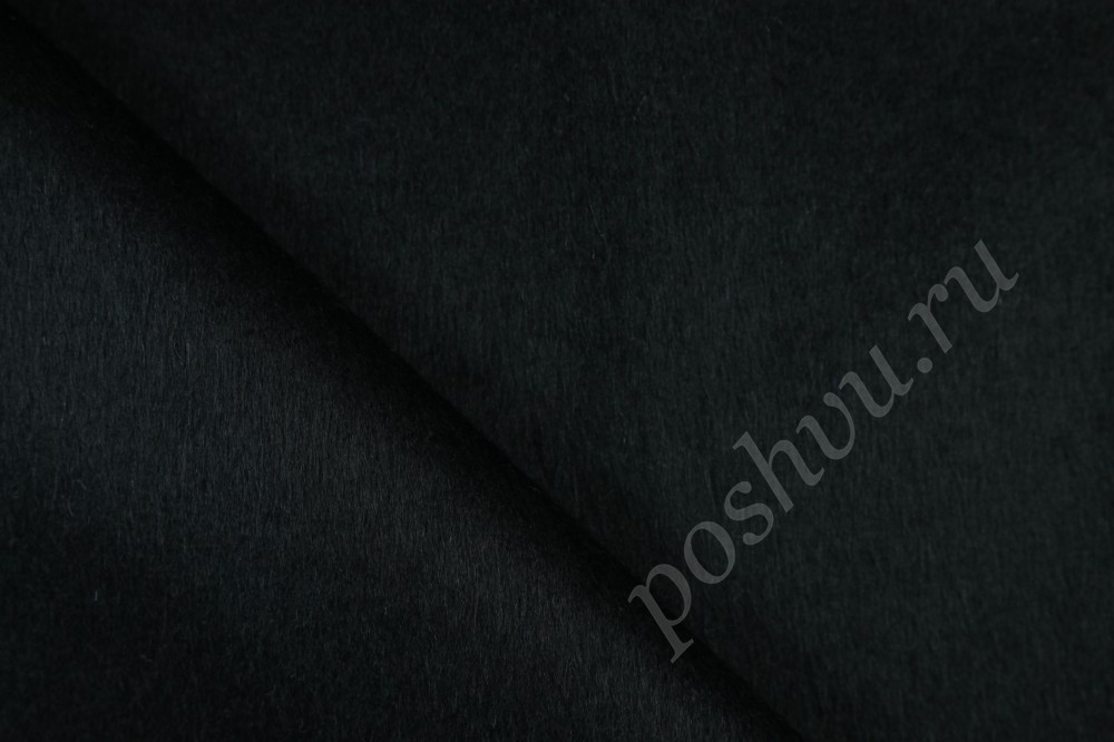 Пальтовая ткань черного цвета 
