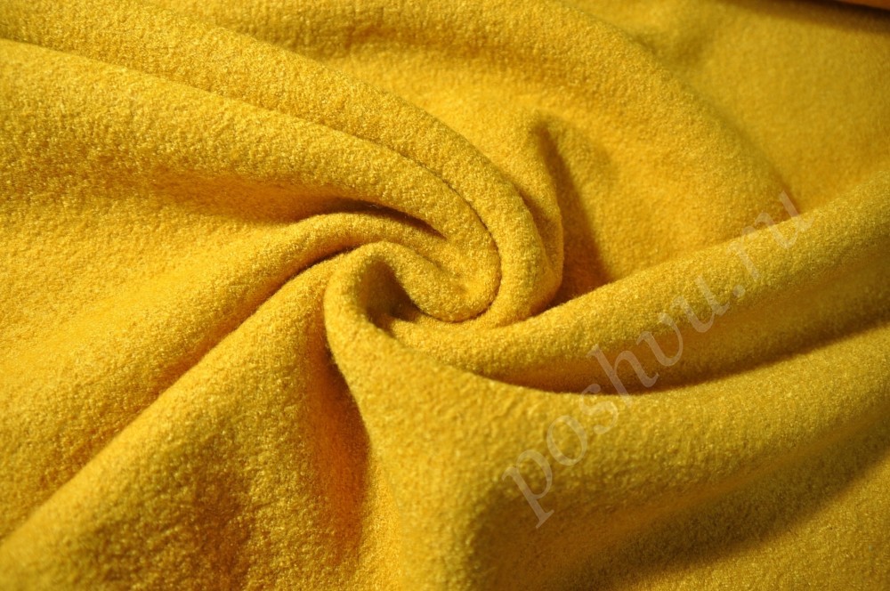 Ткань лоден желтого цвета