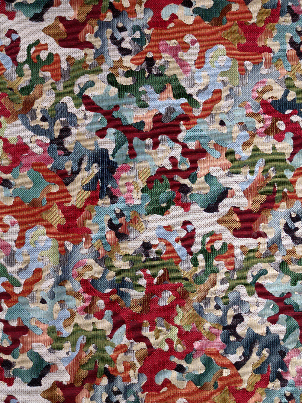 Портьерная ткань гобелен TAPESTRY CAMUCO разноцветный абстрактный узор (раппорт 36х36см)
