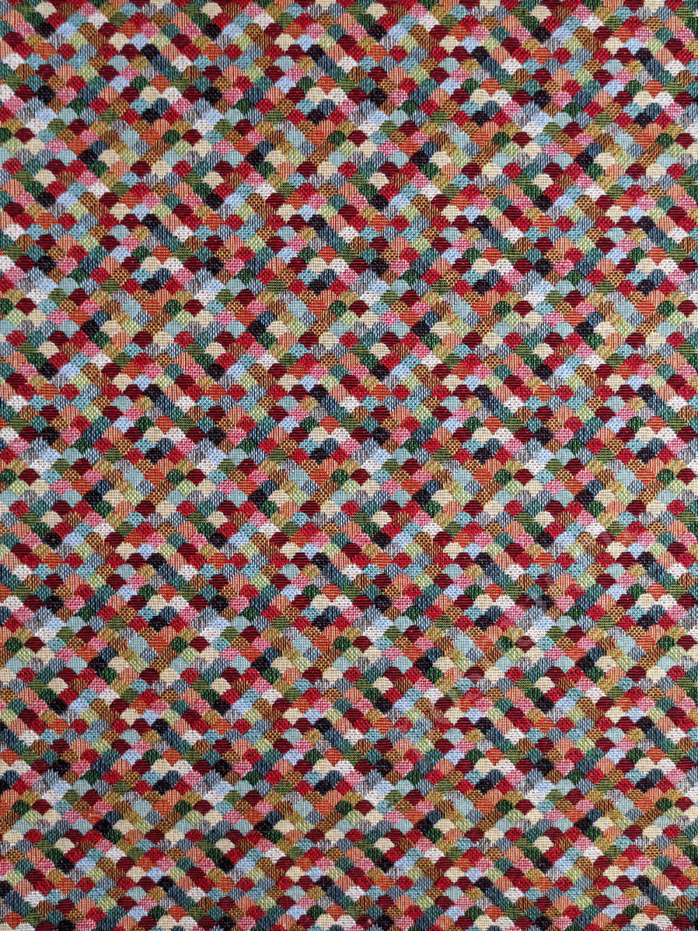 Портьерная ткань гобелен TAPESTRY HEXACO разноцветный точечный узор (раппорт 7х7см)