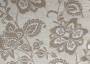 Портьерная ткань жаккард SUN JACOBEAN коричневый растительный орнамент на бежевом фоне (раппорт 35х31см)