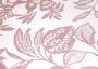Ткань для штор SUNRUSE UDAIPUR розовый растительный орнамент на белом фоне (раппорт 39х36см)