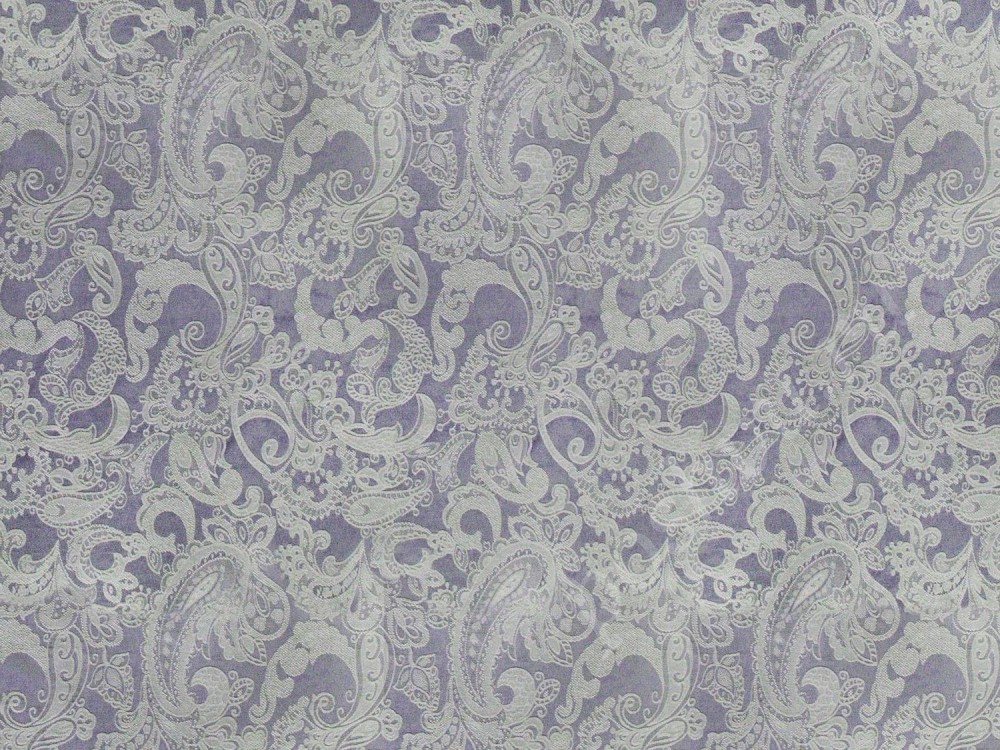 Ткань для штор портьерная серовато-синего оттенка в флористический узор 2332/43