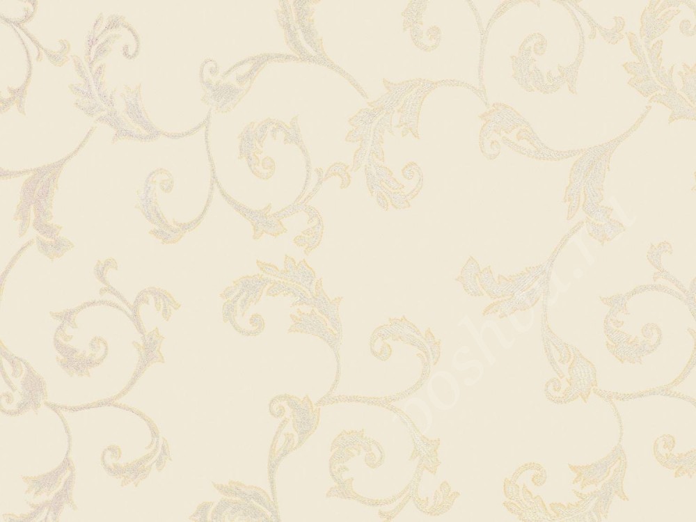 Ткань для штор портьерная бледно-розового отенка с узором  2376/11