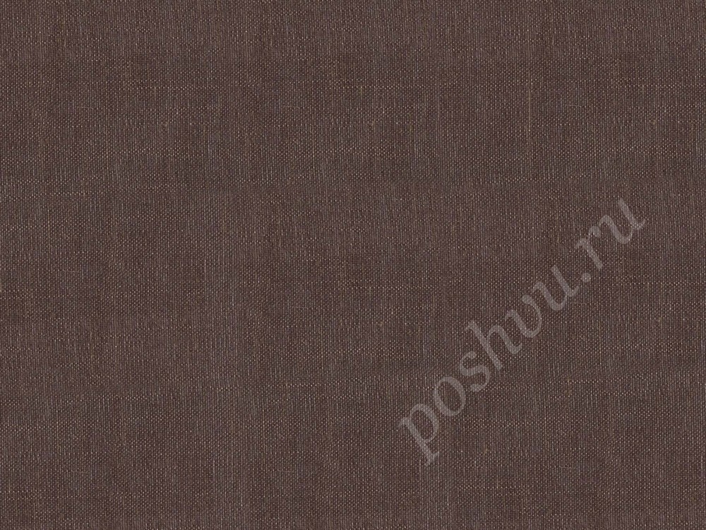 Ткань для штор портьерная шоколадного оттенка 2395/43