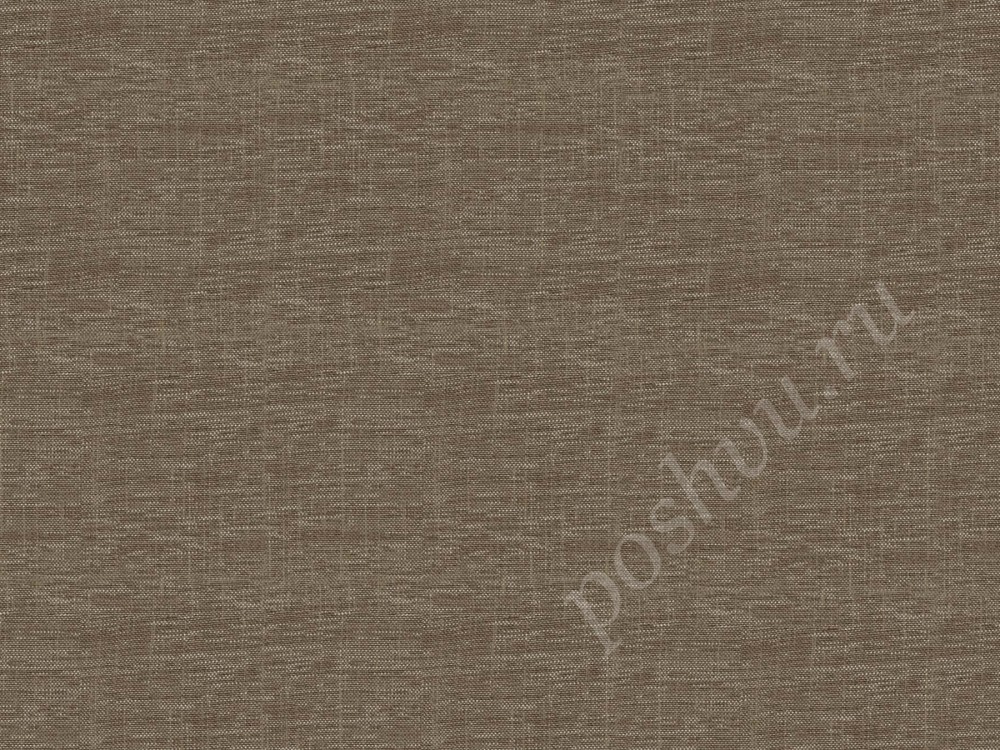 Ткань для штор тюлевая, акрил, лён, полиэстер серовато-коричневого оттенка 2398/26