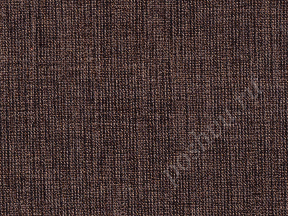 Мебельная ткань рогожка PRONTO однотонная коричневого цвета