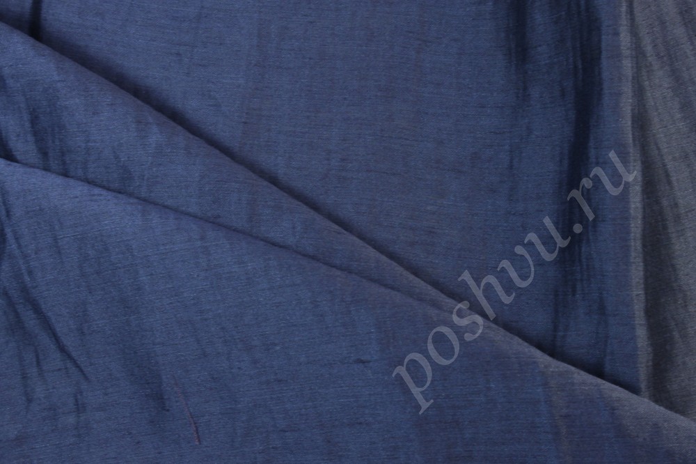 Ткань лен Marina Rinaldi темно-синего оттенка