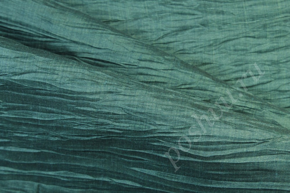 Ткань лен Max Mara бирюзового оттенка