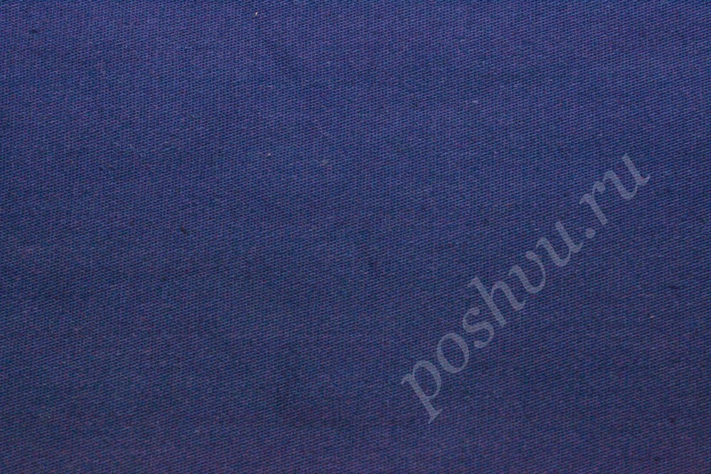 Ткань хлопок на флисе синего цвета
