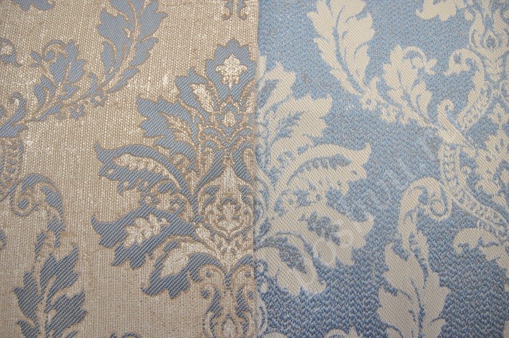 Портьерная ткань Beatrice голубого цвета