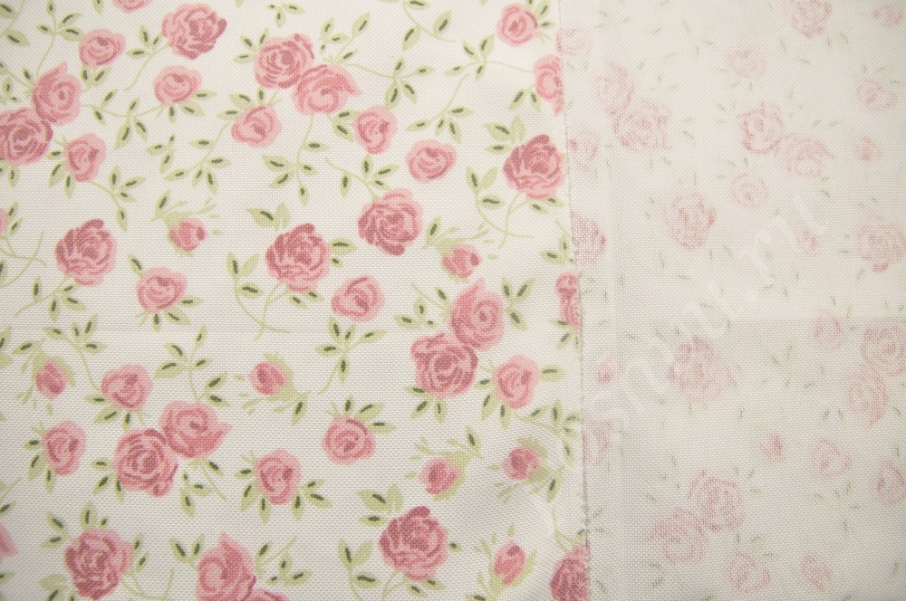 Портьерная ткань Rose с розовыми цветами