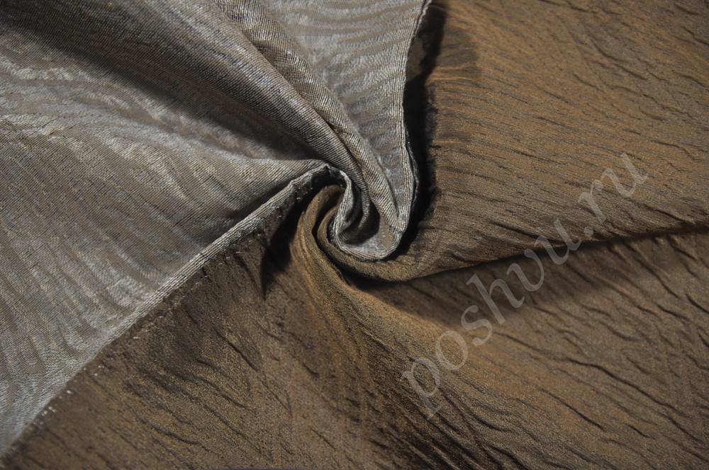 Портьерная ткань тафта коричневого цвета