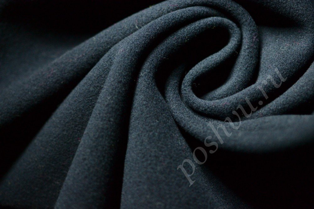 Пальтовая ткань темно синего цвета