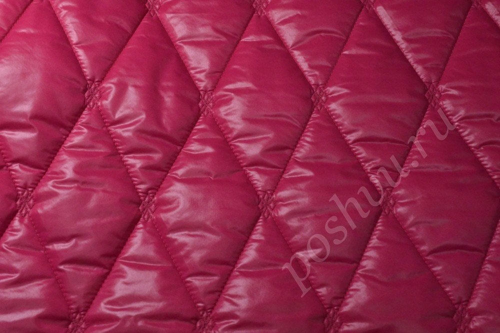 Ткань пальтовая стеганная розового оттенка