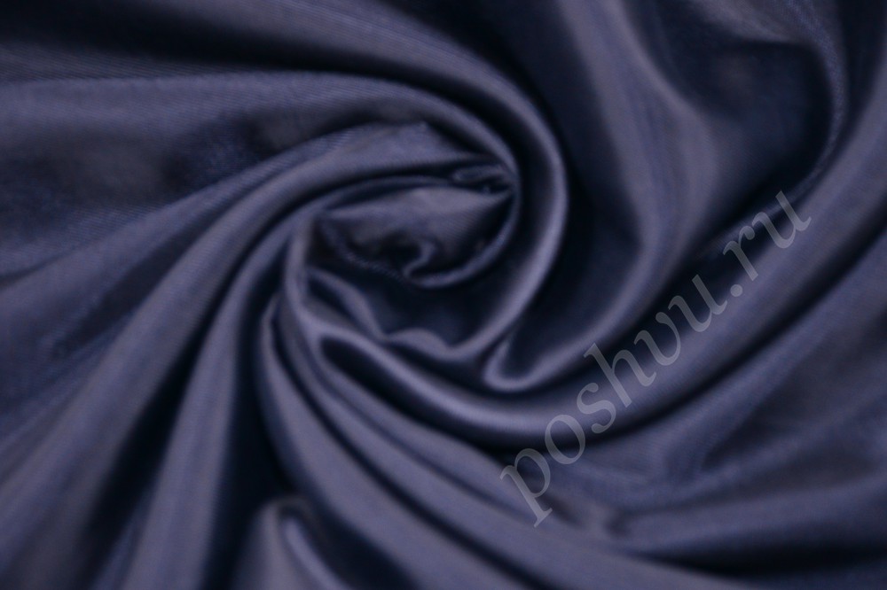 Однотонная подкладочная ткань иссиня-чёрного цвета