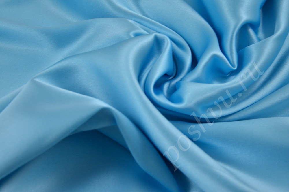 Cтильная шелковая ткань ледяного небесно-голубого оттенка