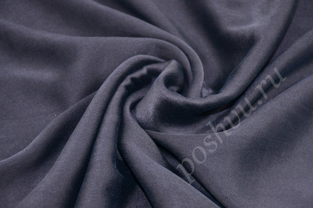 Элегантная шелковая ткань антрацитового серого цвета