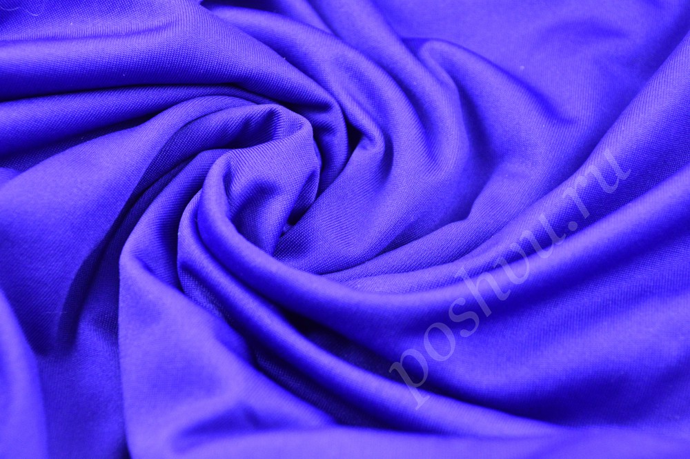 Ткань элегантный трикотаж-масло глубокого синего цвета с лавандовым оттенком