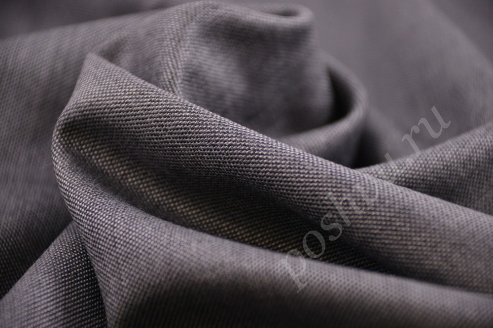 Изысканная костюмная ткань серого антрацитового оттенка