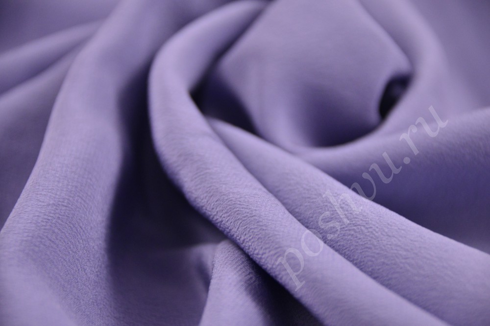Ткань изысканный креповый шелк лилового оттенка