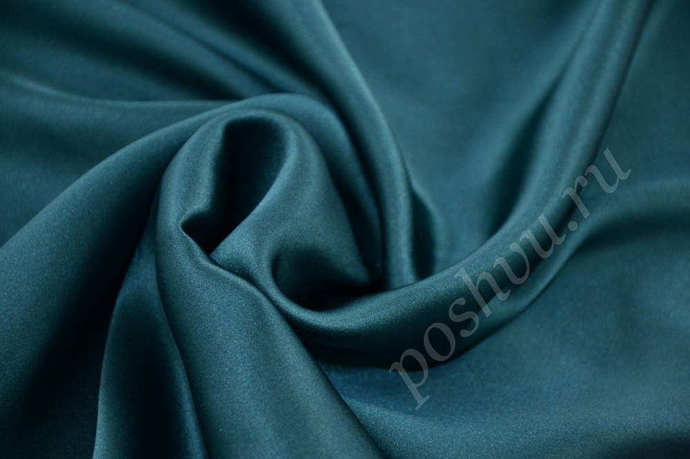 Ткань изысканный шелк насыщенного бирюзового цвета