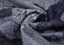 Костюмная плотная ткань серого цвета с флористическим узором