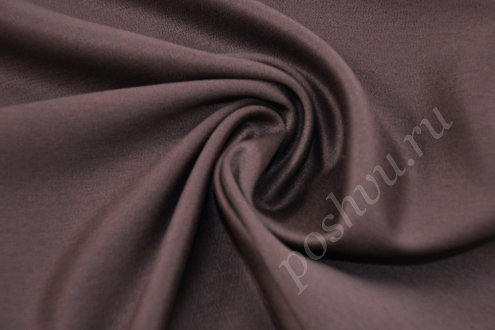 Однотонная костюмная ткань шоколадно-серого оттенка