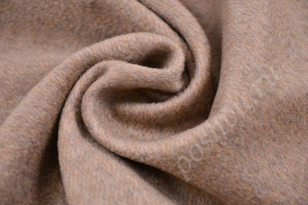 Прекрасная пальтовая ткань кремово-серого оттенка