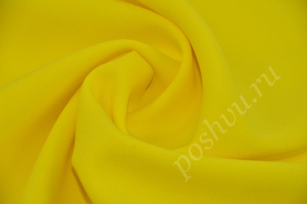 Ткань шелковый креп нежного желтого цвета