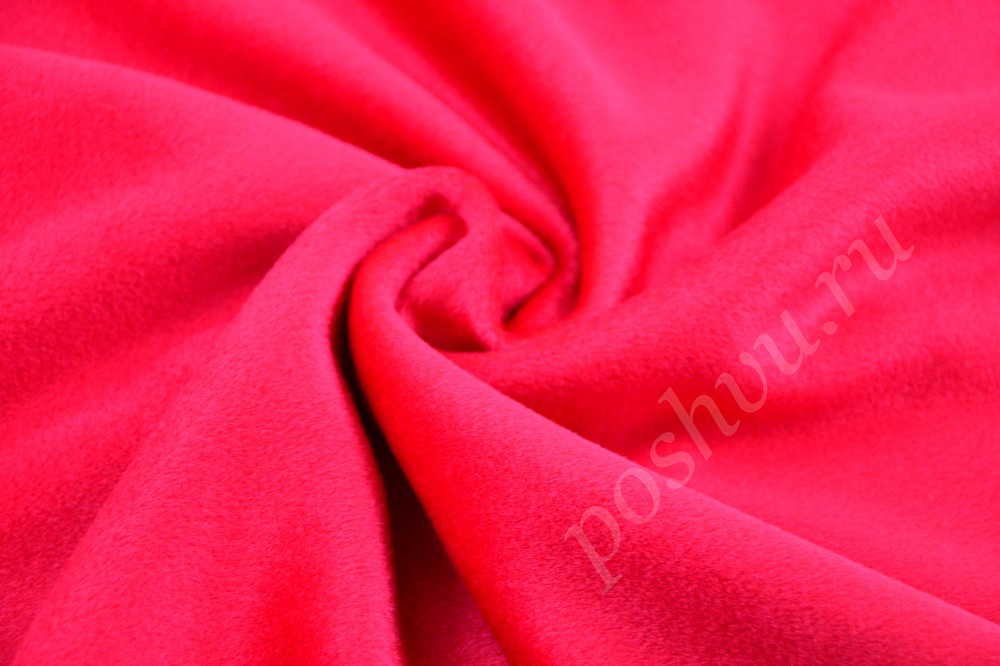 Яркая пальтовая ткань оттенка розовый металлик