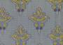 Ткань для мебели жаккард серо-голубого цвета с цветочной вышивкой