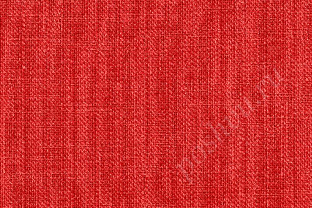 Мебельная ткань рогожка UNLIMITED однотонная красно-оранжевого цвета