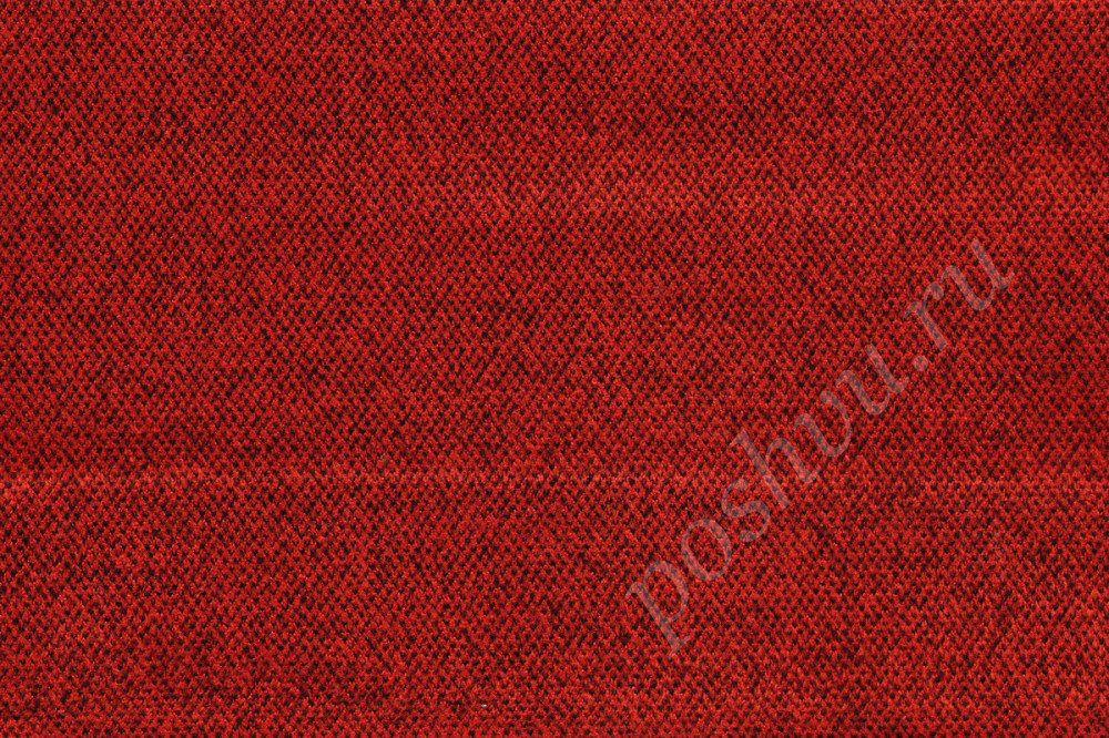 Мебельная ткань TOTO однотонная красно-кирпичного цвета