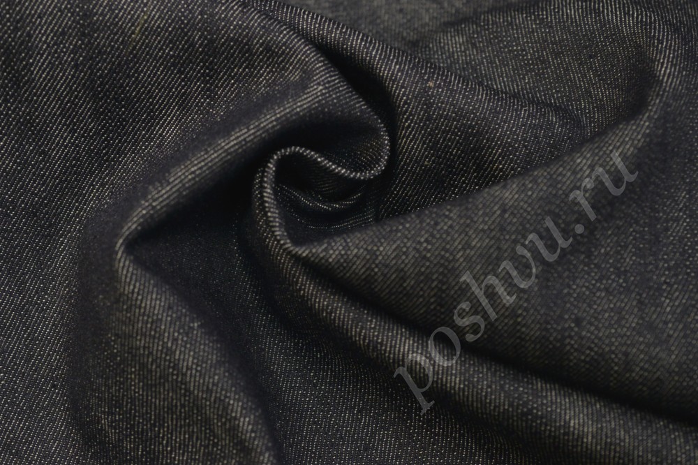 Ткань джинсовая тёмно-серого цвета