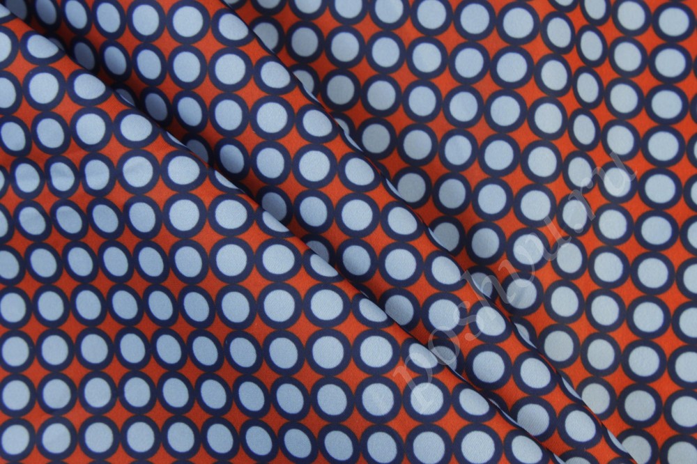 Ткань плащевая Max Mara Красно-синие пятнашки