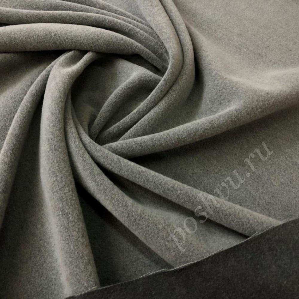 Пальтовая итальянская ткань серого цвета