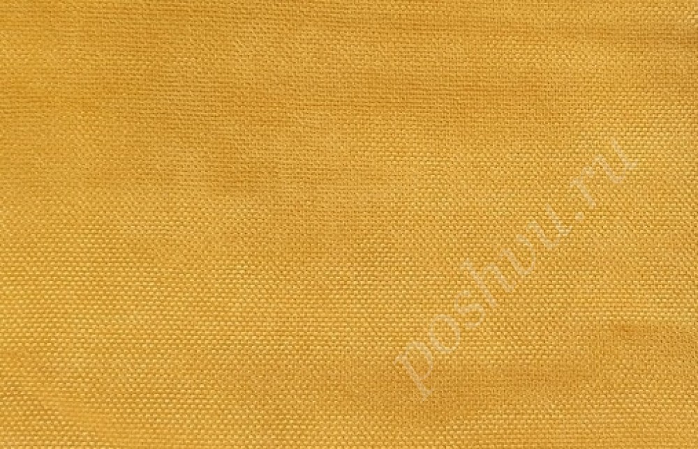 Портьерная однотонная ткань ELIZA Желтого цвета