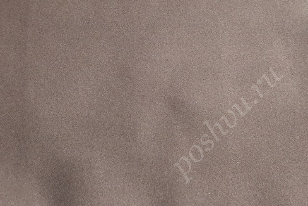 Портьерная однотонная ткань Olivia Темно-коричневая