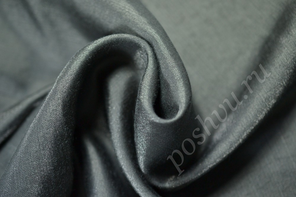 Ткань плательная серого цвета с серебристым отливом