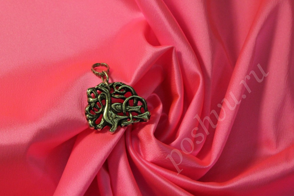 Ткань атлас костюмный розового оттенка