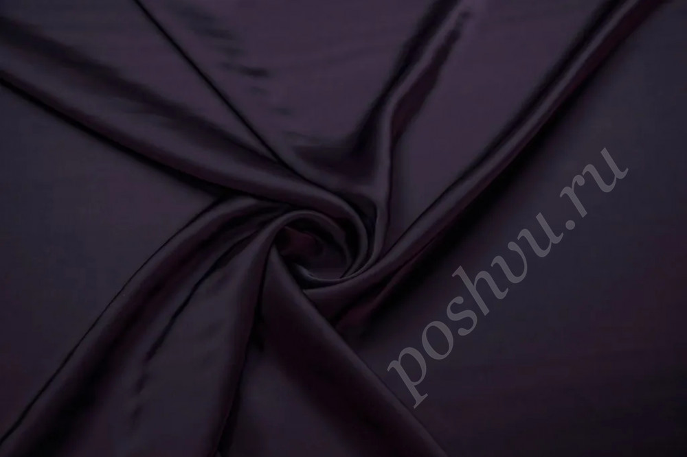 Плательная ткань фиолетового цвета с атласным блеском