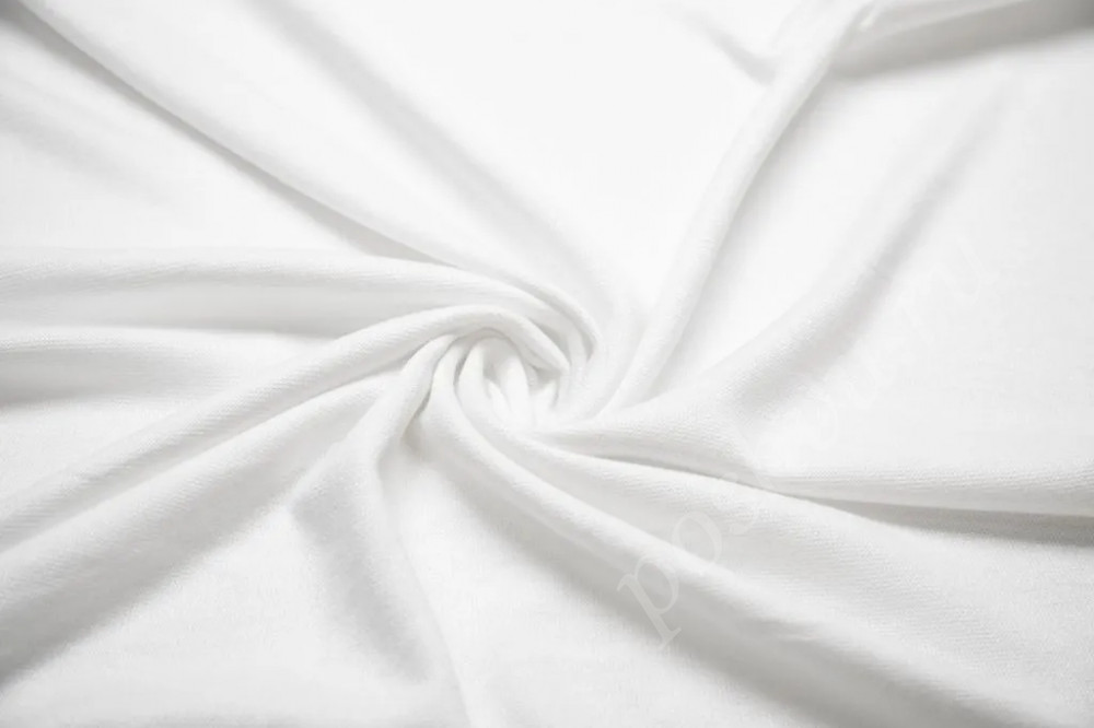 Трикотажная двухсторонняя ткань белого цвета